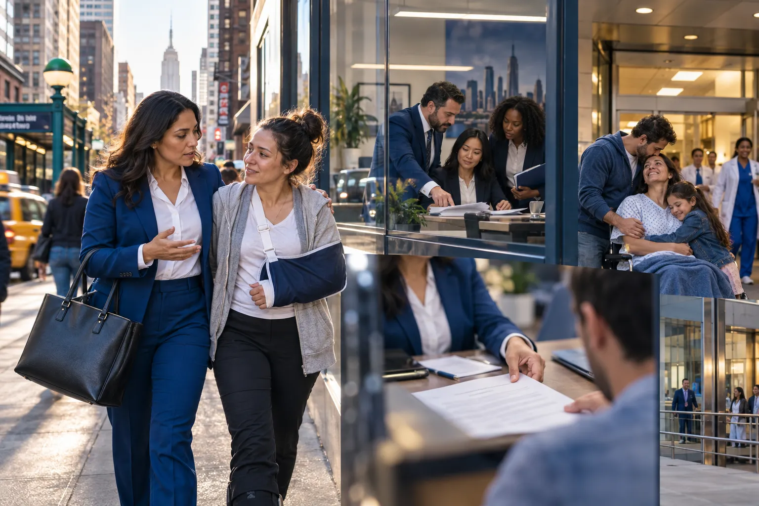 New York personal injury attorney guiding an injured client with supportive advocacy