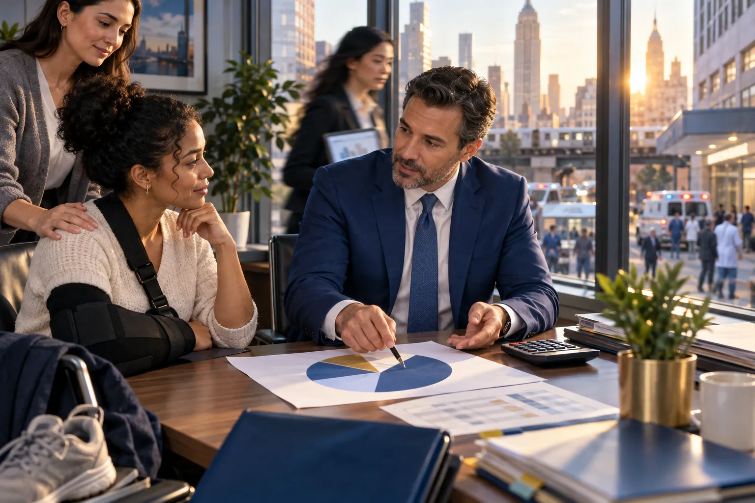 New York personal injury attorney supporting an injured client with advocacy