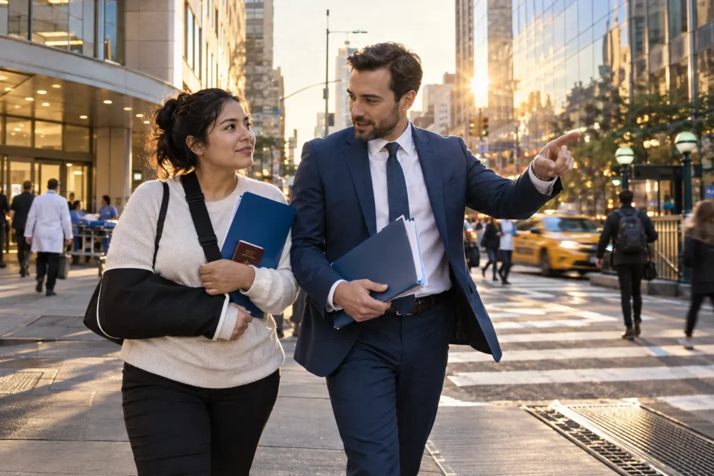 suing a foreign national for injury NY