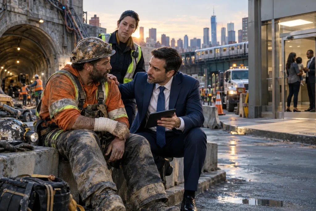 tunnel construction injury attorney NY