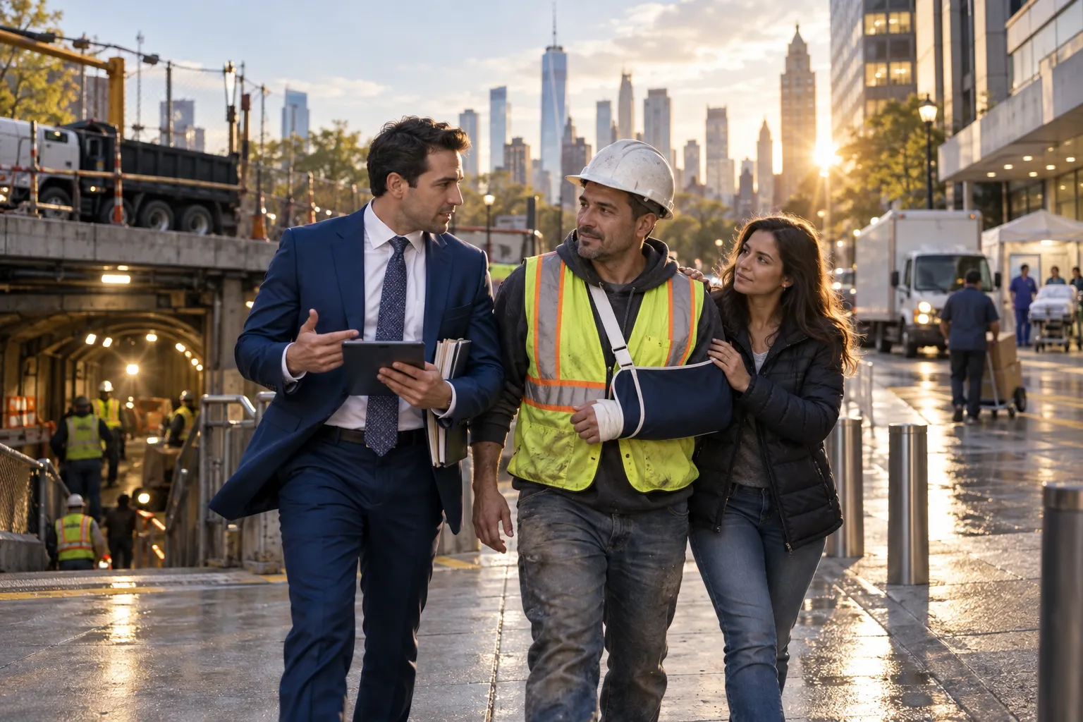 Injured worker consulting attorney about compensation claim options