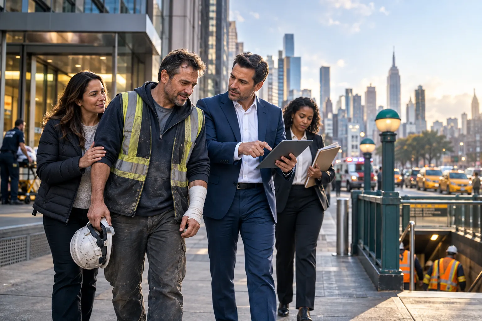 Personal injury attorney guiding client toward justice in New York