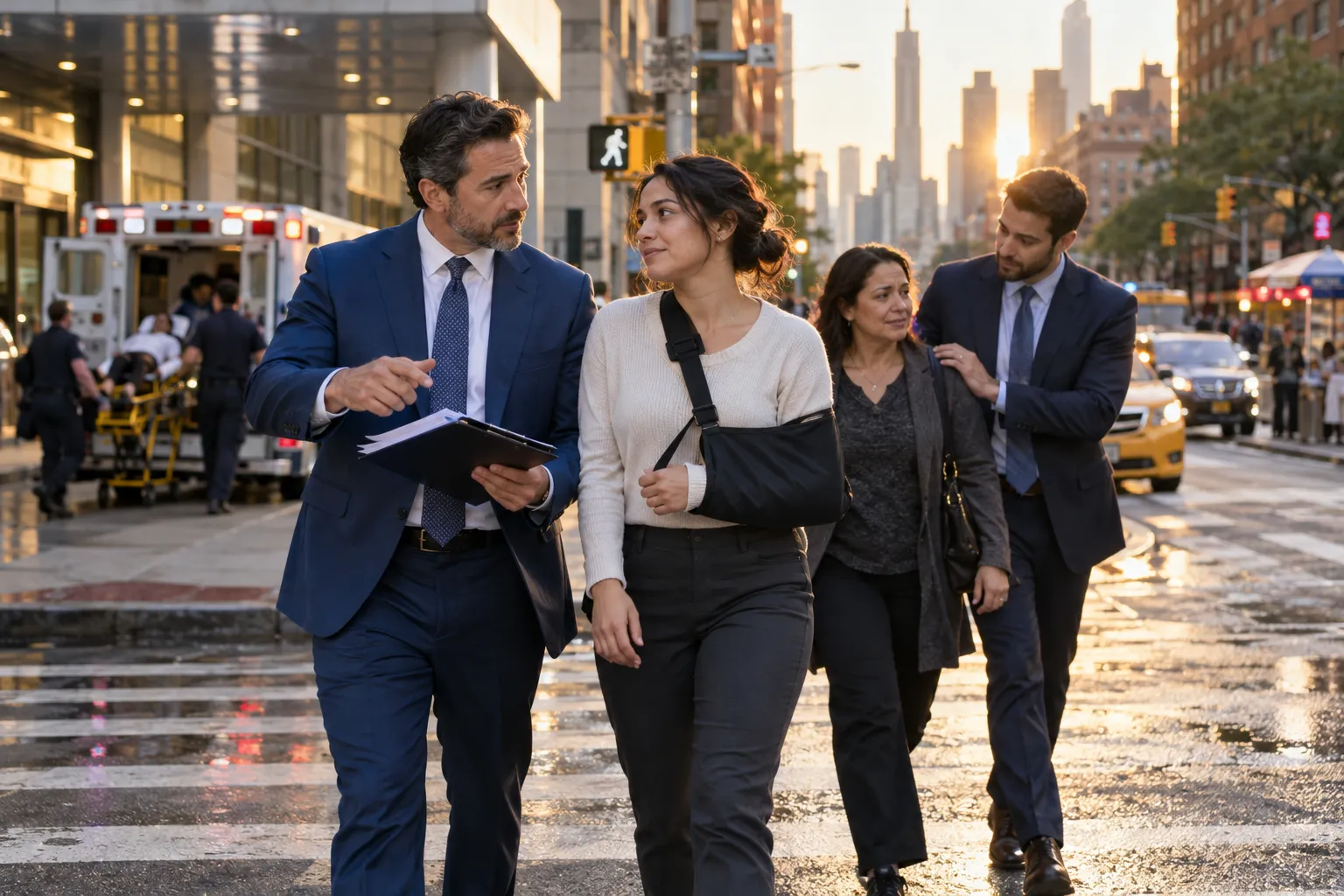 New York personal injury lawyer guiding client consultation with supportive advocacy