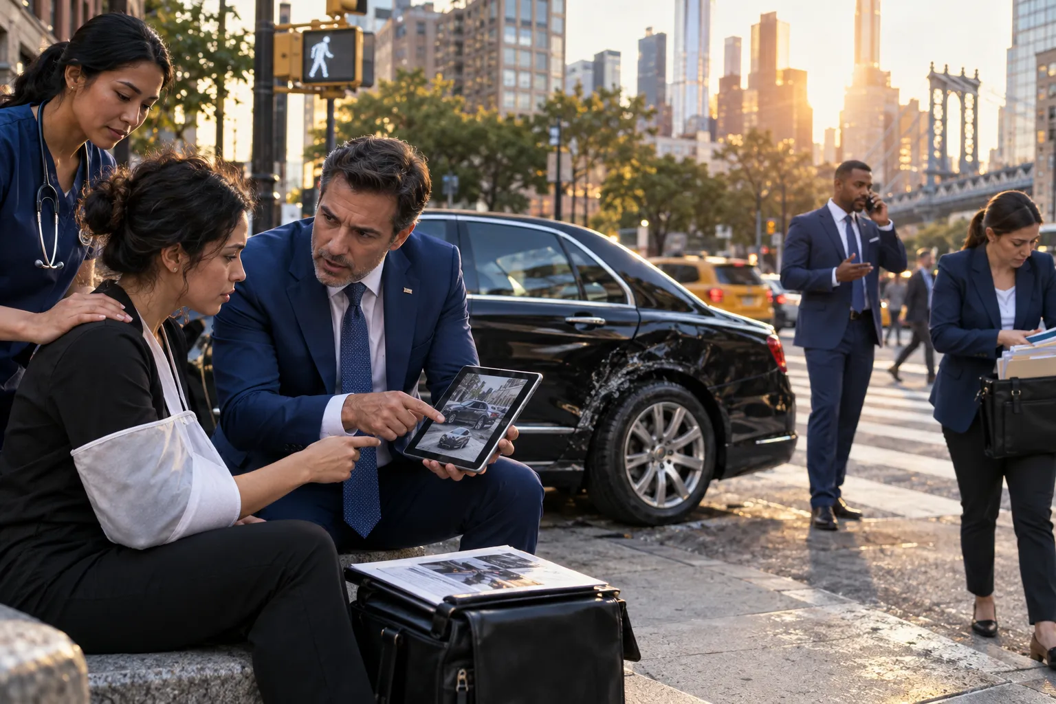 Manhattan attorney supporting injured client after Uber Black car accident