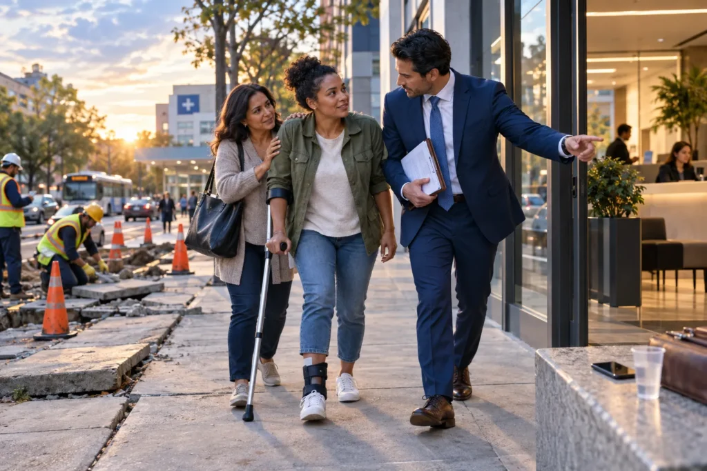 uneven ground construction injury lawyer Nassau