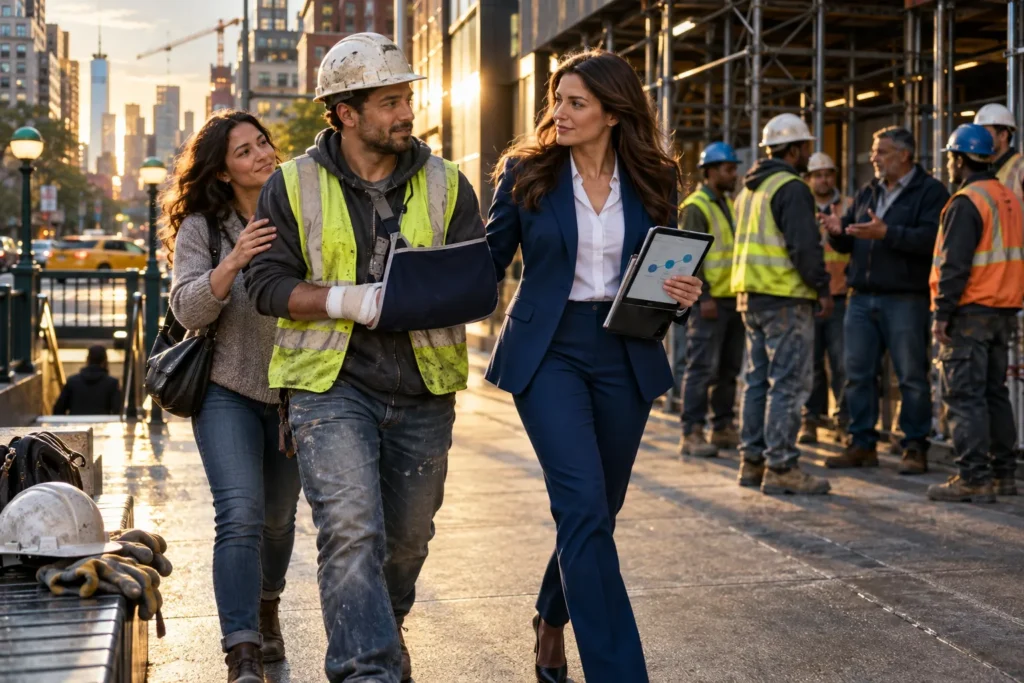 union benefits vs lawsuit construction NY