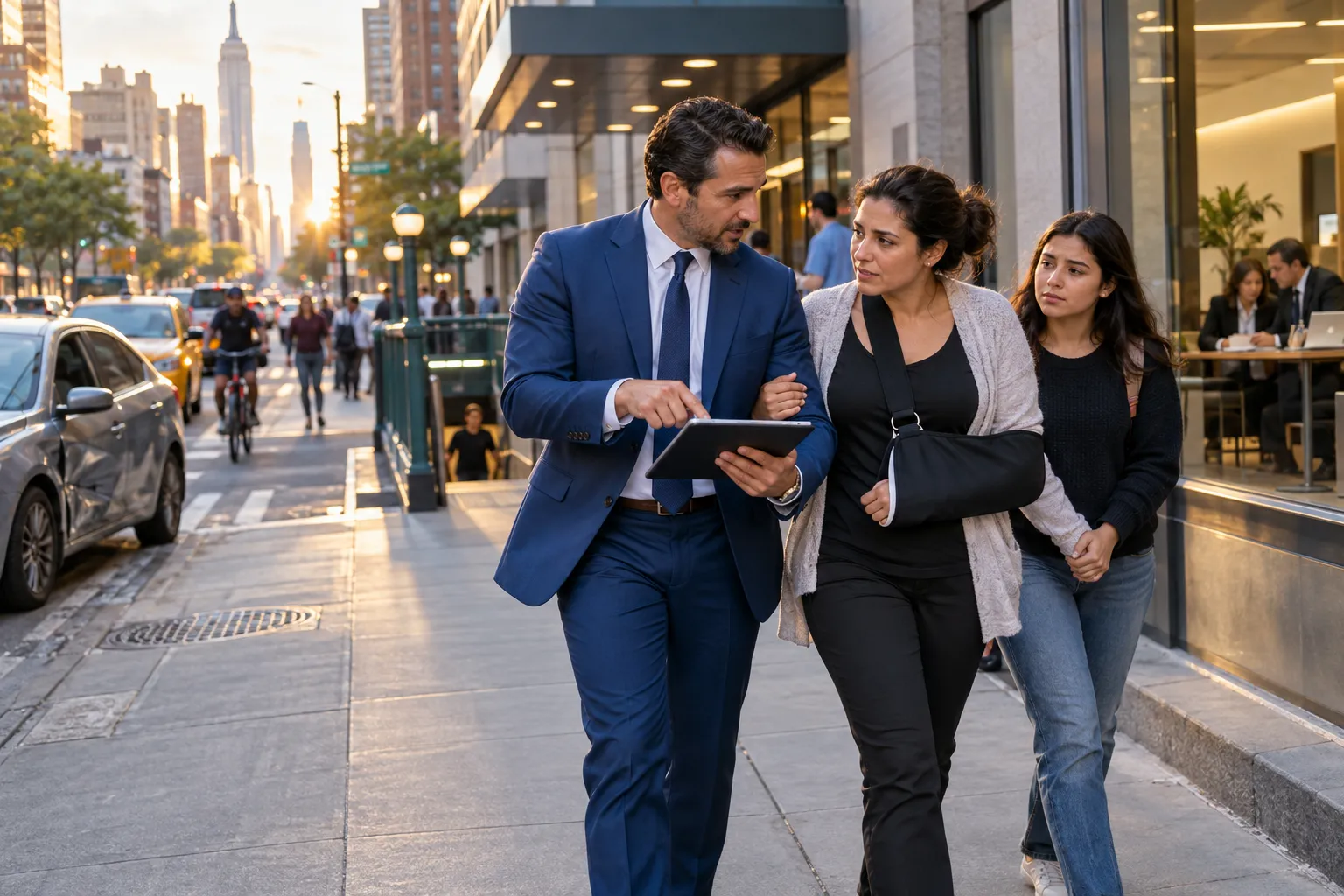 New York rideshare accident attorney advocating for injured client's case value