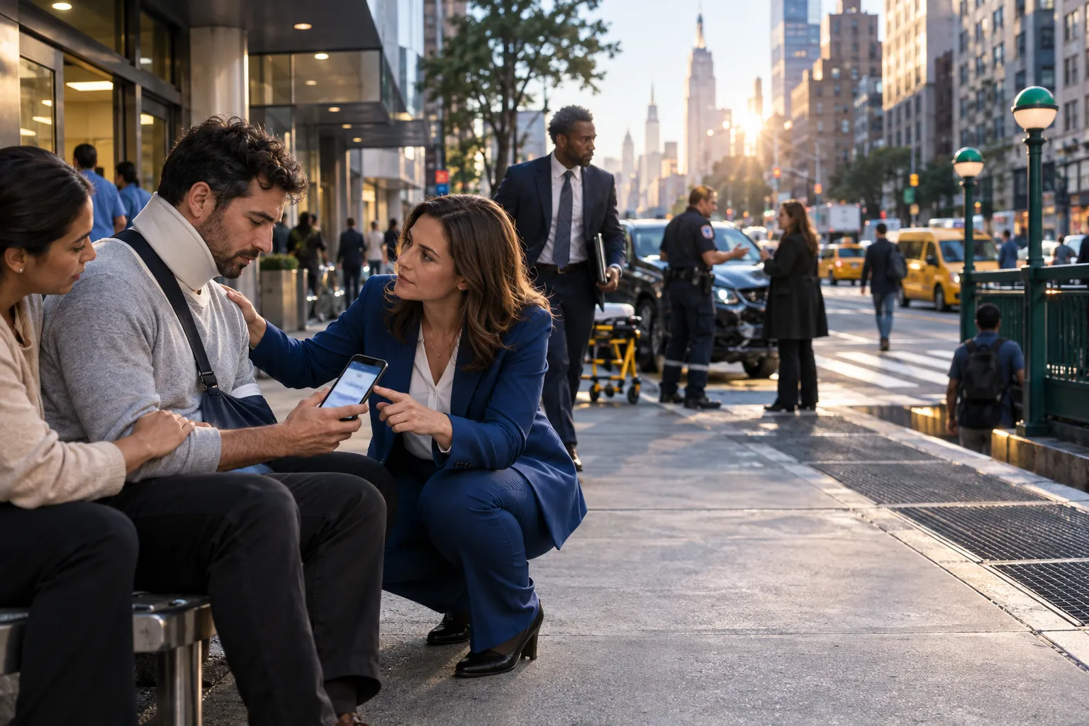 New York personal injury attorney supporting client after Uber accident, symbolizing trusted legal advocacy