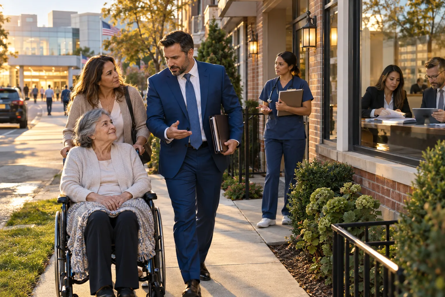 Visiting nurse assisting elderly patient at home, highlighting caregiver negligence