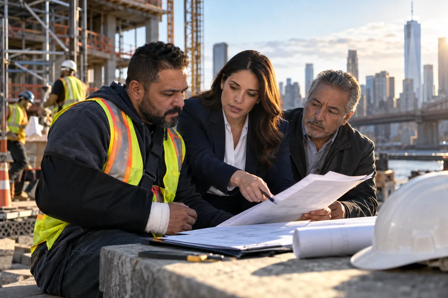 Injured worker consulting with attorney about third party injury claim